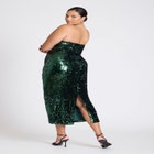 ELOQUII x kate spade new york Sequin Column Dress With Bustier image number null