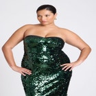 ELOQUII x kate spade new york Sequin Column Dress With Bustier image number null