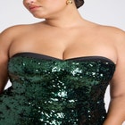 ELOQUII x kate spade new york Sequin Column Dress With Bustier image number null