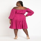 Eyelet Off The Shoulder Dress image number null