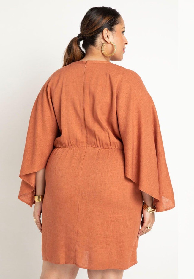 Draped Linen Dress image number 1