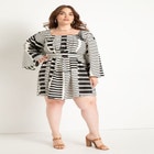 Flare Sleeve Mini Dress image number null