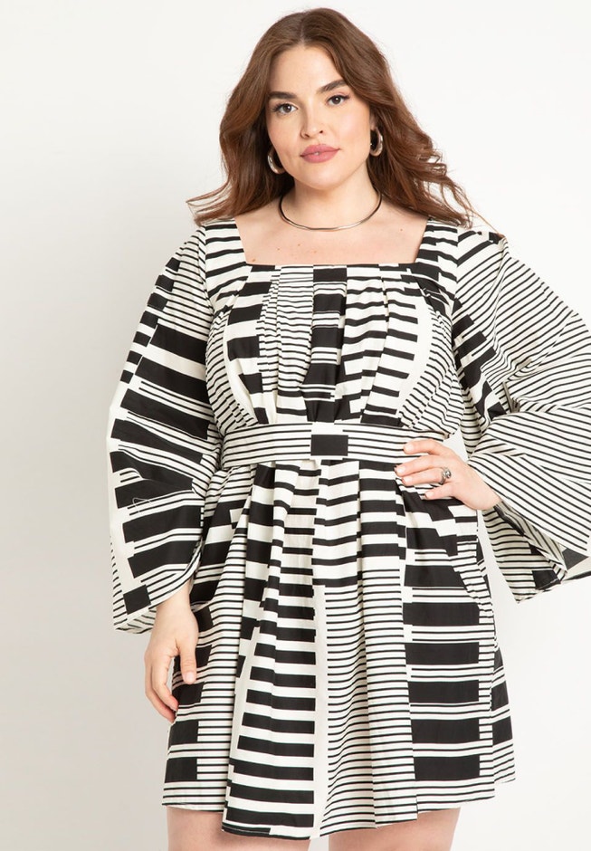 Flare Sleeve Mini Dress image number 2