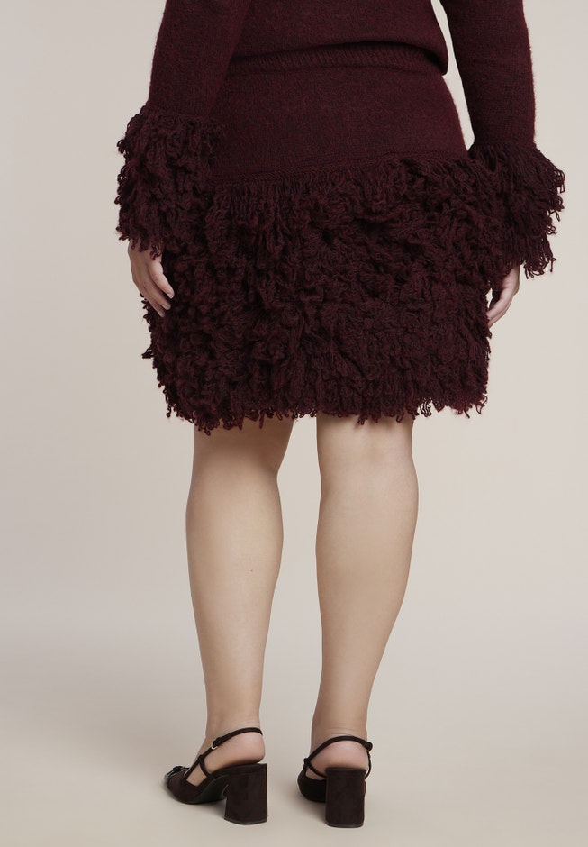 Fringe Sweater Mini Skirt image number 2