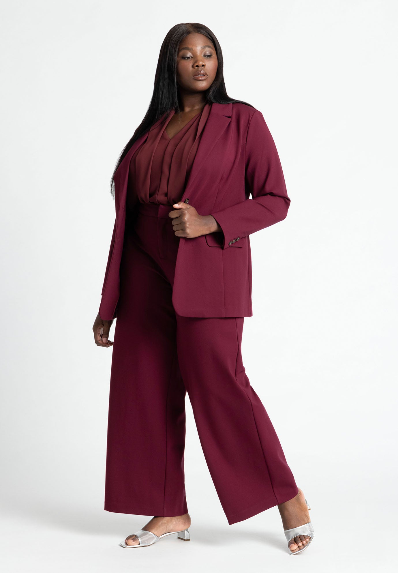 The Ultimate Stretch Long Two Button Blazer image number 2