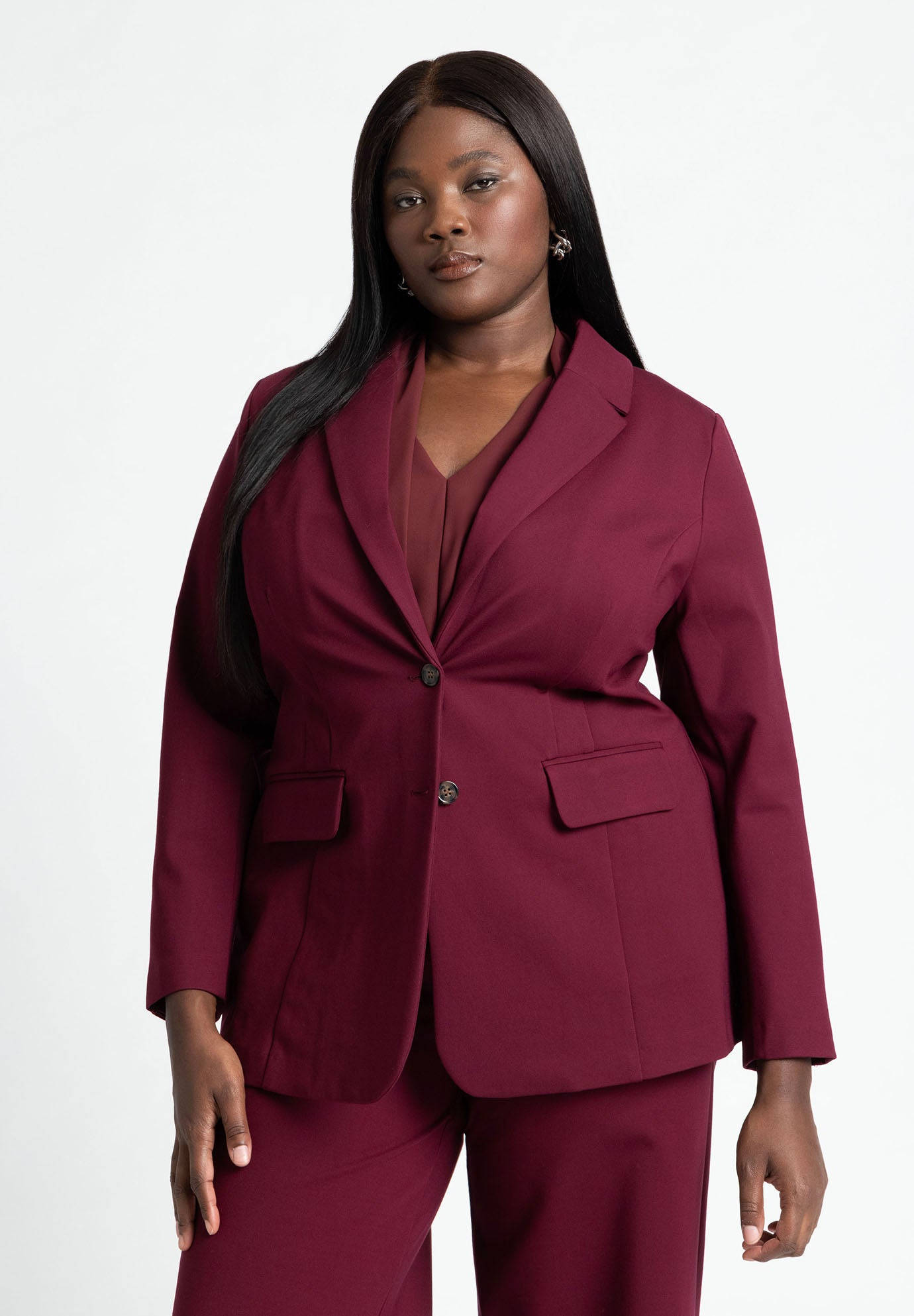 The Ultimate Stretch Long Two Button Blazer image number 0