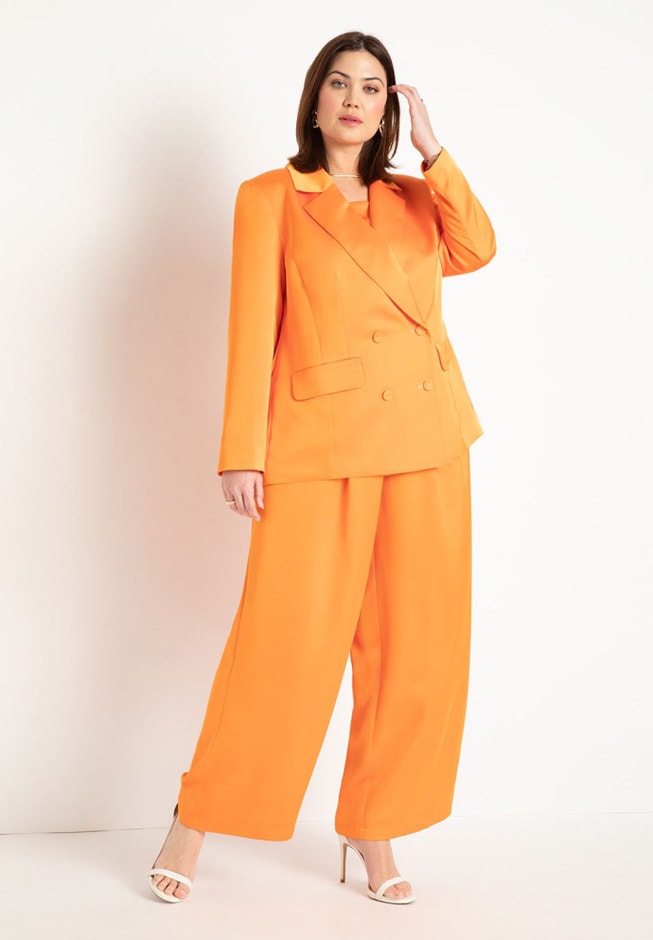 Oversized Satin Blazer image number null