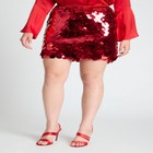 Paillette Sequin Mini Skirt image number null