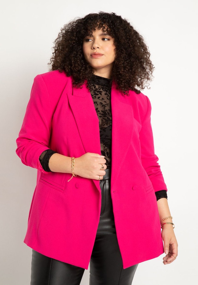 Pop Color Strong Shoulder Blazer image number 0