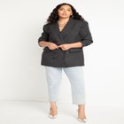 Menswear Pinstripe Blazer image number null