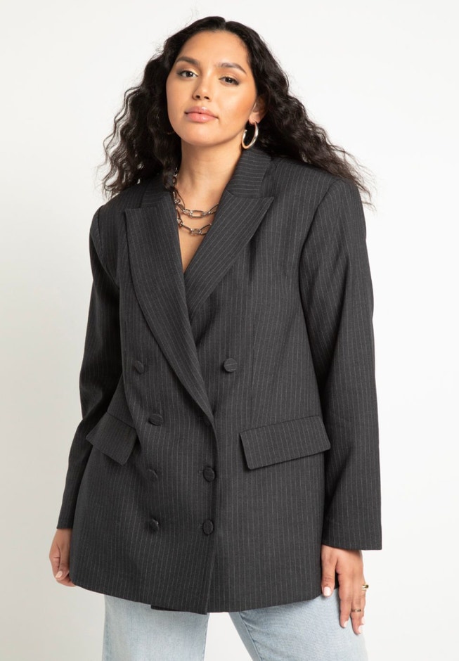 Menswear Pinstripe Blazer image number 0