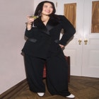 ELOQUII x kate spade new york Tailored Wide Leg Trouser image number null