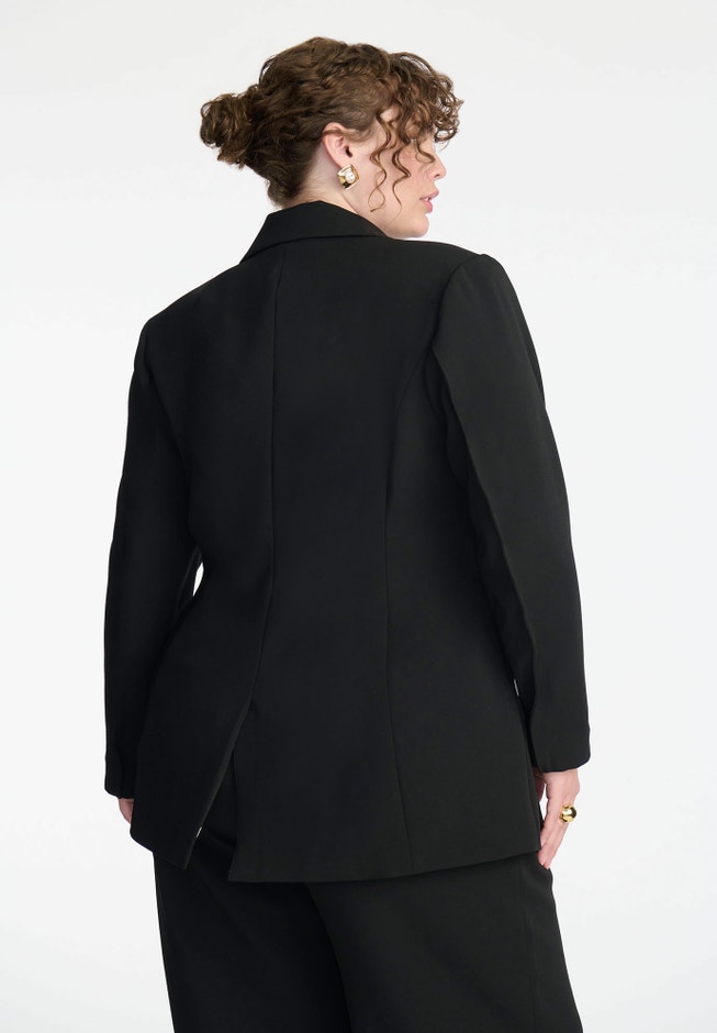 ELOQUII x kate spade new york Tailored Contrast Lapel Blazer image number 2