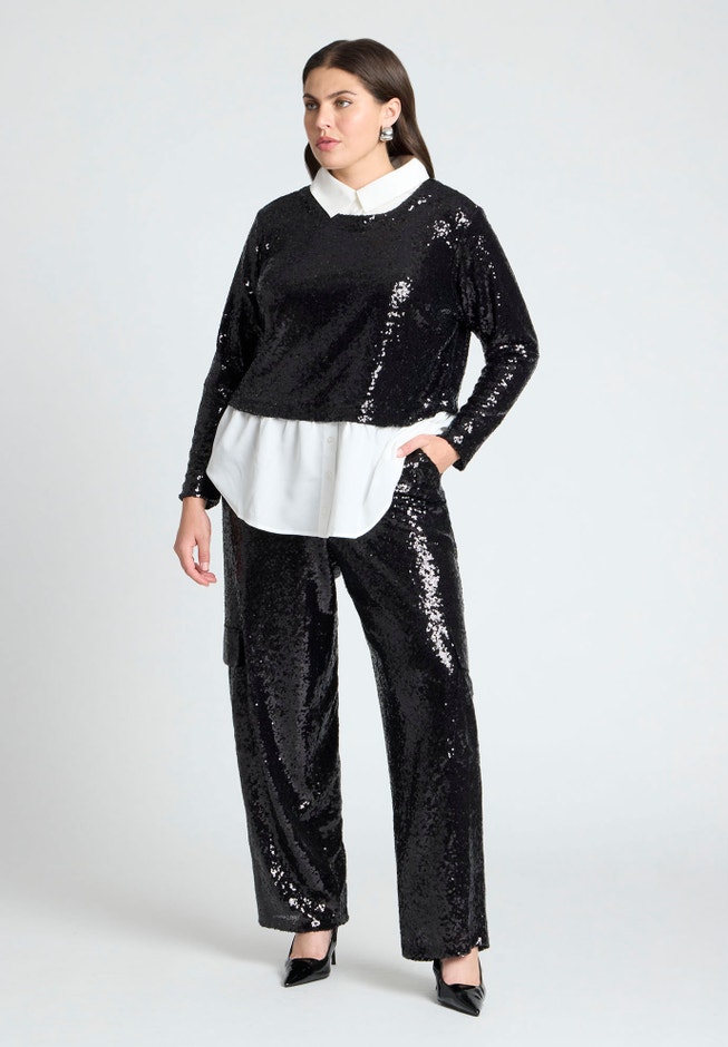 Collared Sequin Twofer image number 2