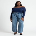 Slouchy Jean With Waistband Detail image number null