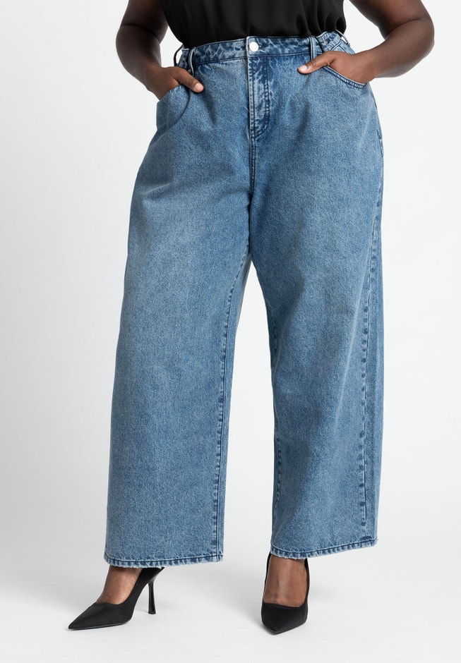 Slouchy Jean With Waistband Detail image number 2