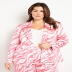 Zebra Print Blazer image number null