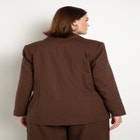 Pearl Detail Linen Blazer image number null