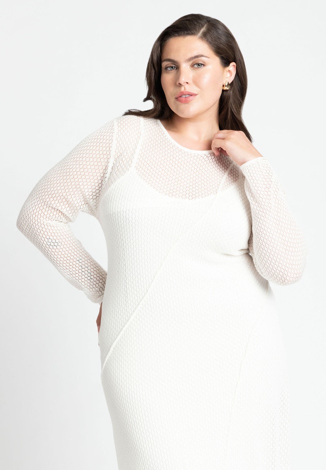 Seamed Sweater Dress image number 3