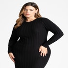 Colorblocked Sweater Dress image number null