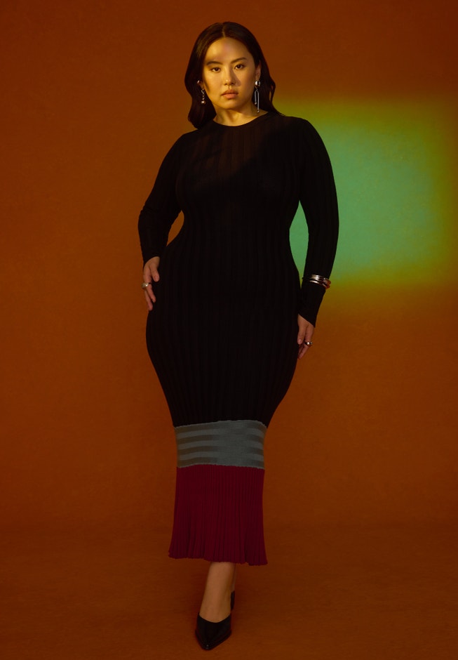 Colorblocked Sweater Dress image number 0