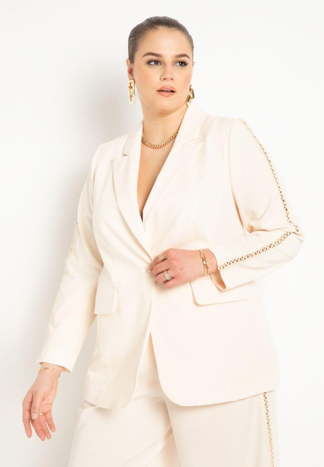 Crochet Detail Blazer image number 0