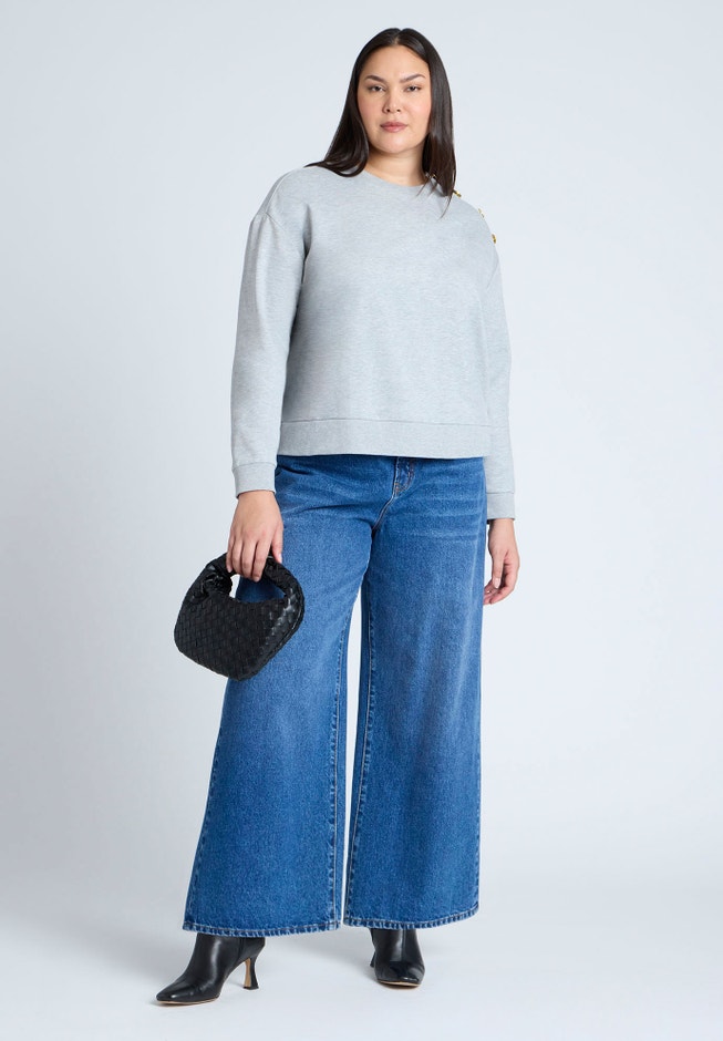 Shoulder-Button Sweatshirt image number 2