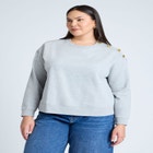 Shoulder-Button Sweatshirt image number null