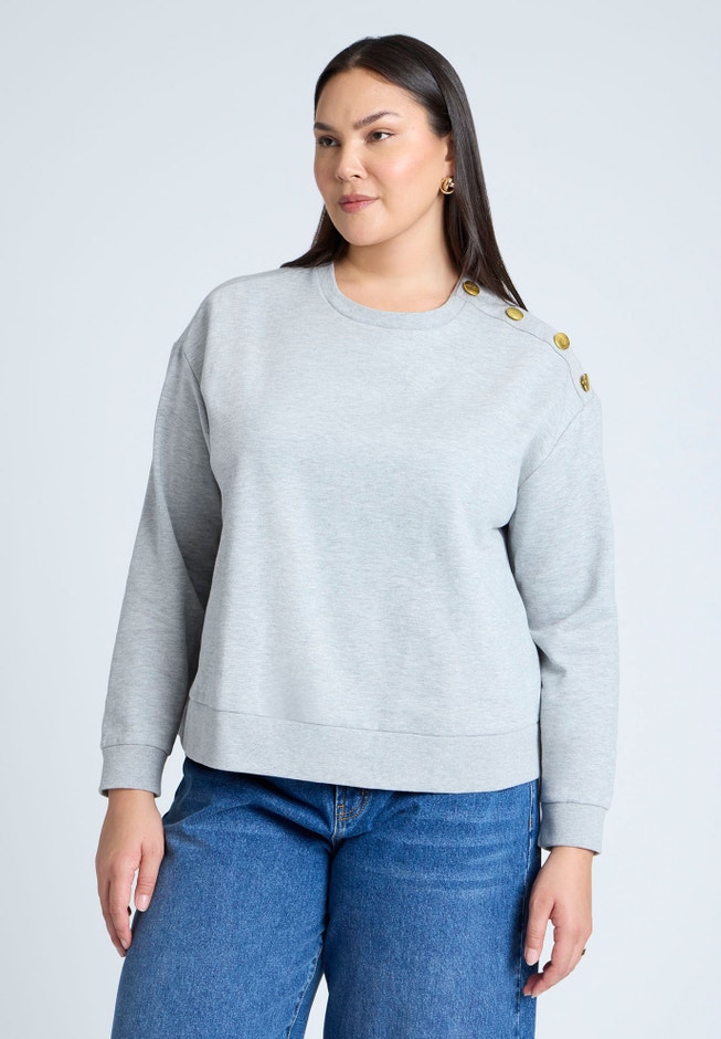 Shoulder-Button Sweatshirt image number 0