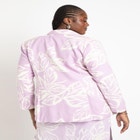 Printed Linen Oversized Blazer image number null