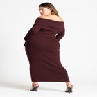 Off Shoulder Sweater Midi Dress image number null