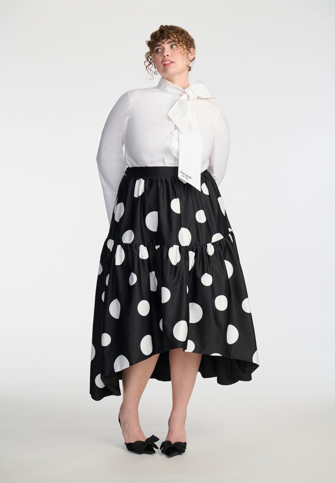 ELOQUII x kate spade new york Dramatic Bow Poplin Blouse image number 3
