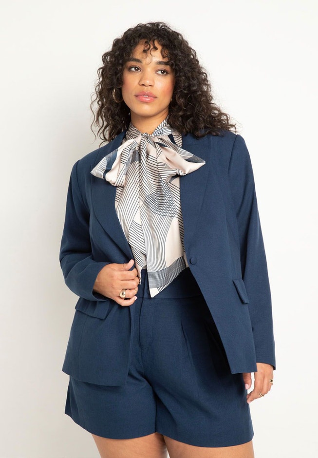 Linen Blend Blazer image number 1