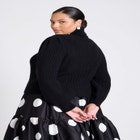 ELOQUII x kate spade new york Bow Applique Turtle Neck Sweater image number null