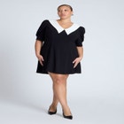 Contrast Collar Mini Dress image number null