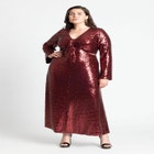 Sequin Maxi Dress With Cutout image number null