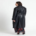 Faux Leather Trench Coat image number null