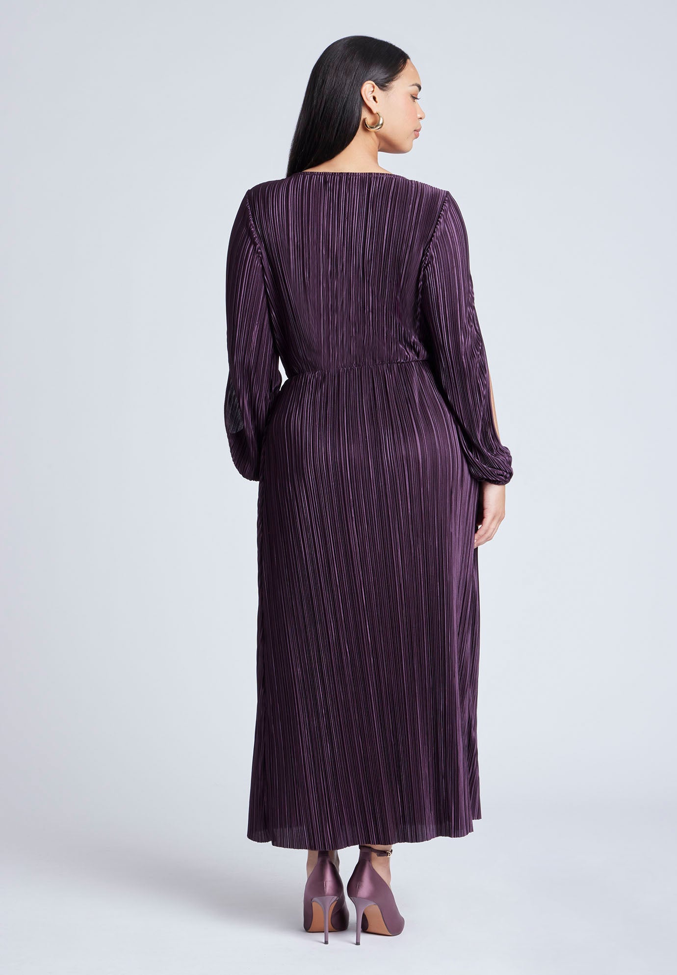 Plisse Open Sleeve Dress image number 3