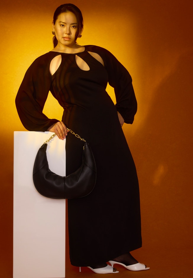Cutout Neckline Puff Sleeve Dress image number 0