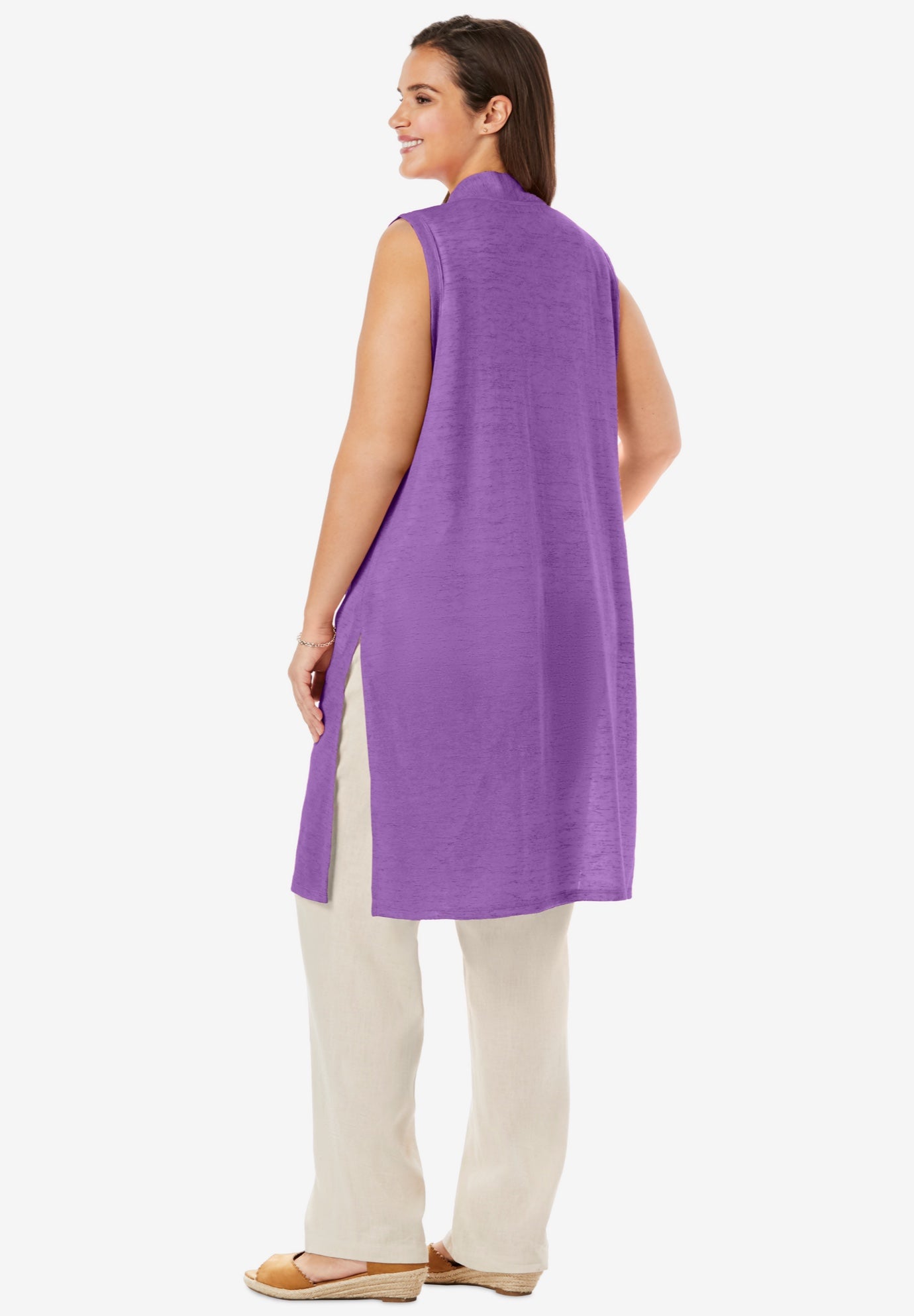 Lightweight Linen Vest Sweater image number 1