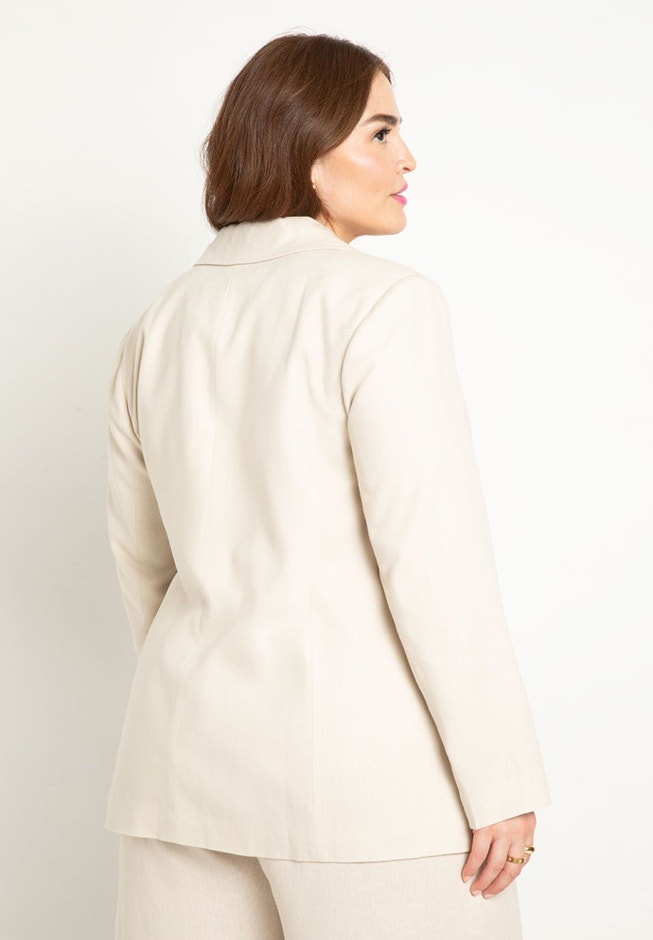 Tie Front Linen Blend Jacket image number 2