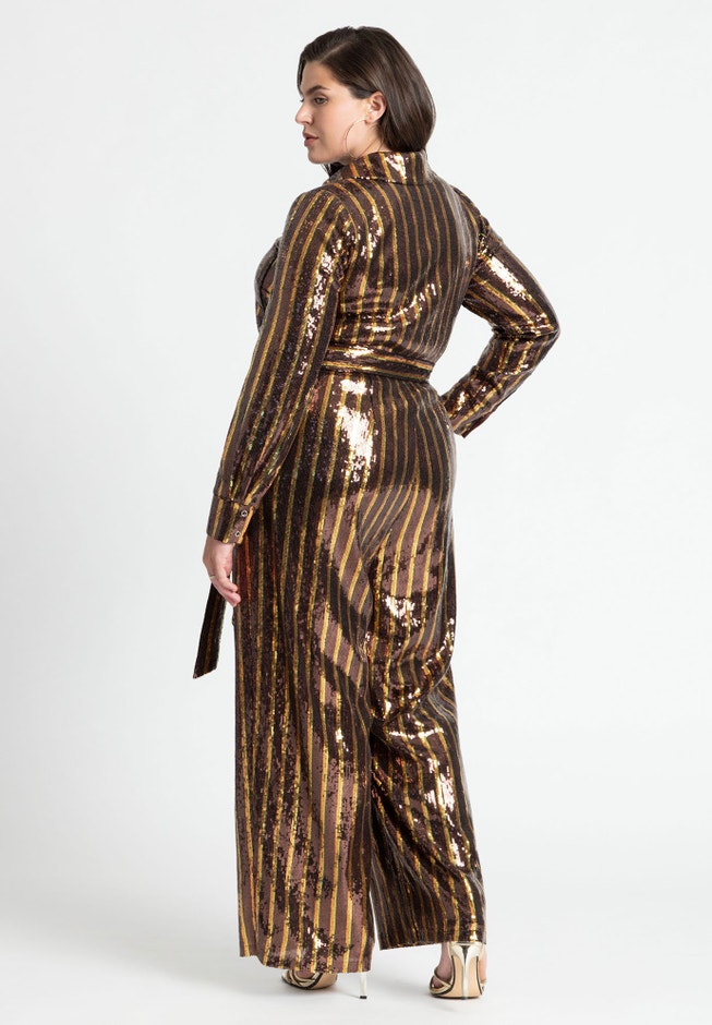 Stripe Sequin Jumpsuit image number 2