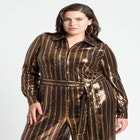 Stripe Sequin Jumpsuit image number null