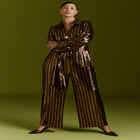 Stripe Sequin Jumpsuit image number null