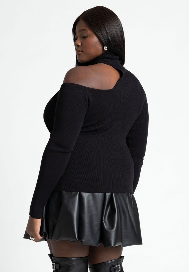 Shoulder Cutout Sweater image number 1