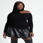 Shoulder Cutout Sweater image number null