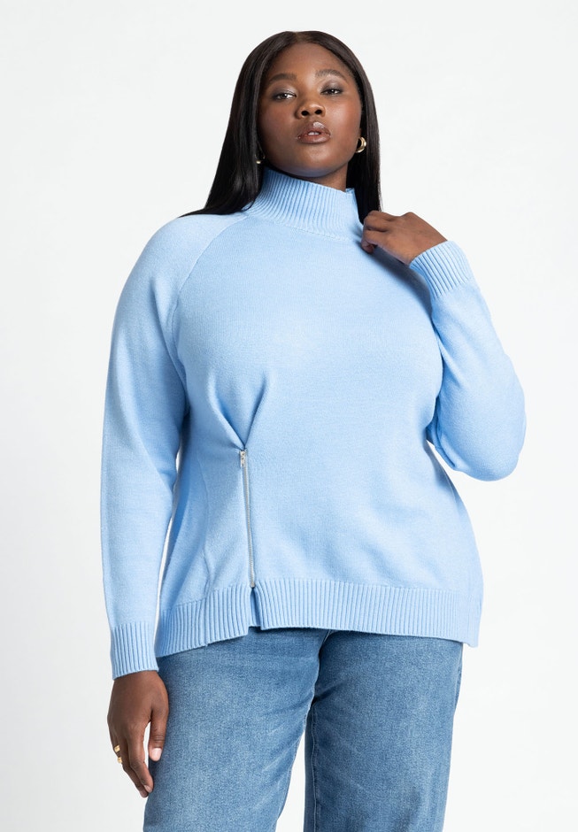 Zipper Detail Sweater image number null
