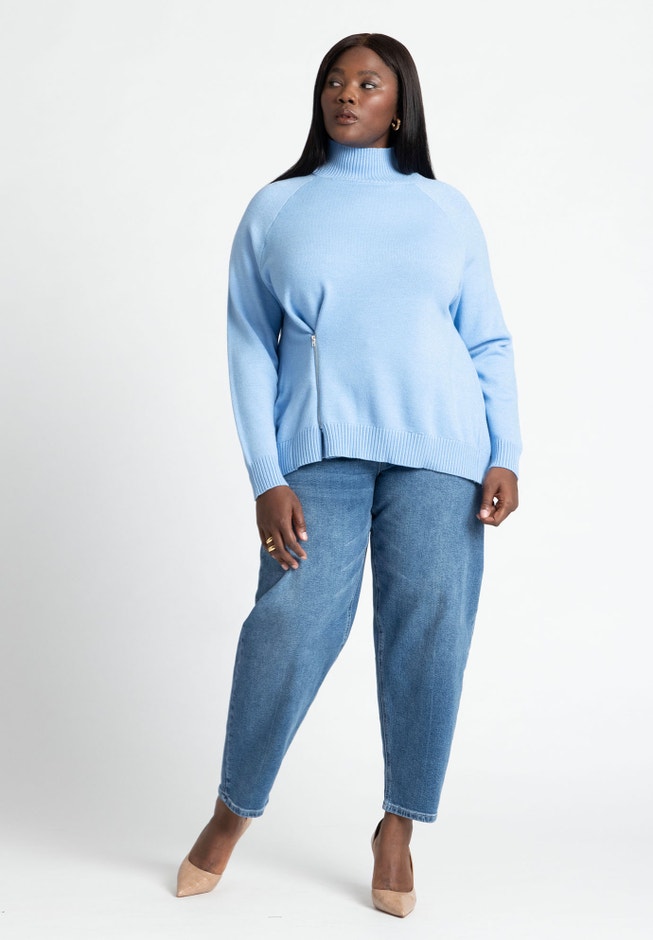 Zipper Detail Sweater image number null