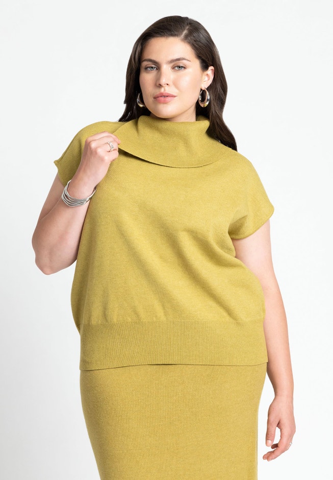 Asymmetrical Turtleneck Sweater image number null