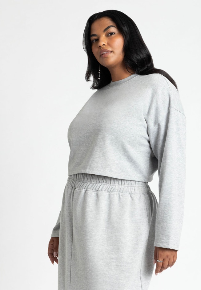 Oversized Cropped Sweatshirt image number 1